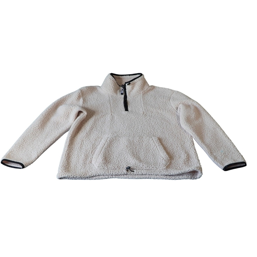 PINK Victoria's Secret Sherpa‎ Fleece  Pullover Sweatshirt Cozy Warm L